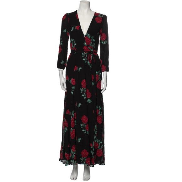 Reformation Milan Hera Carnation Maxi Wrap Dress - Picture 10 of 15